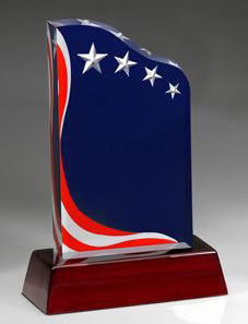 American Spirit Award on Rosewood (10"x6"x2 1/2")